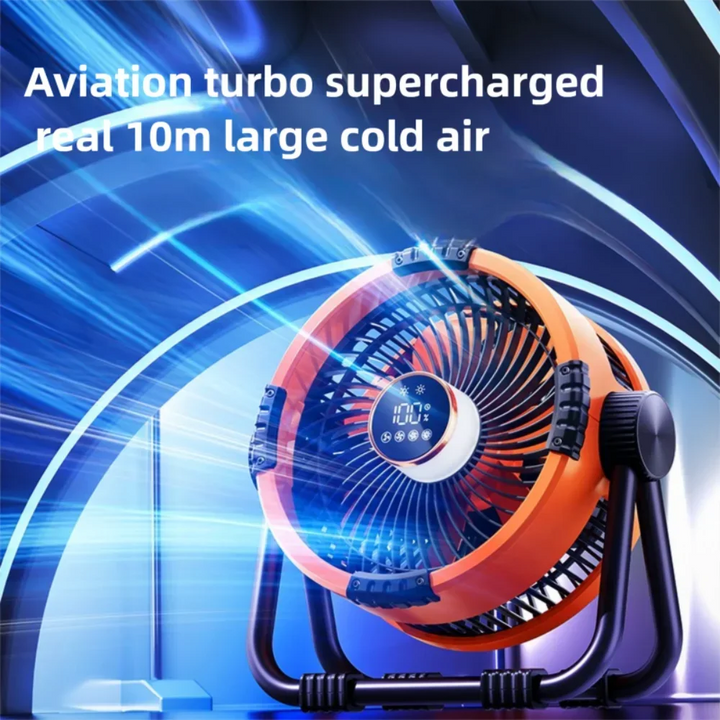 AEROLIA NightCool | 4-i-1 Fläkt &amp; Nattlampa | 20000mAh Batteri | Användbar Hängande &amp; Stående