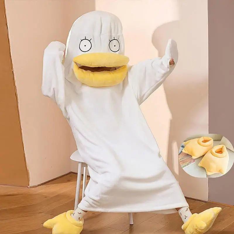 Förvirrad Anka Varm Vuxen Pyjamas Kostym