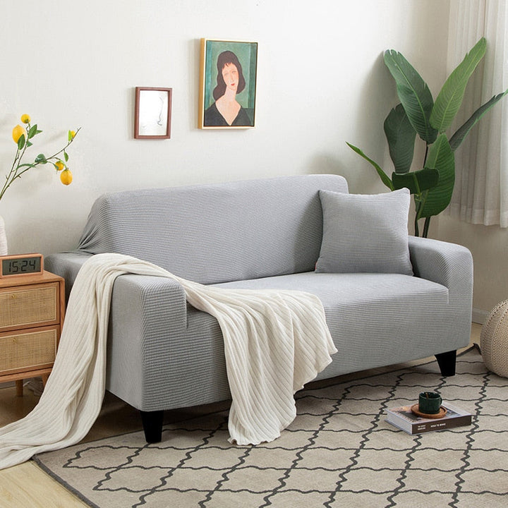 Texturerad Stretch Sofföverdrag | Halkfritt, Maskintvättbart &amp; Skyddande för 1-sits, 2-sits och 3-sits soffor
