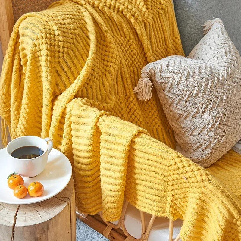 Nordisk stil Dick stickad filt