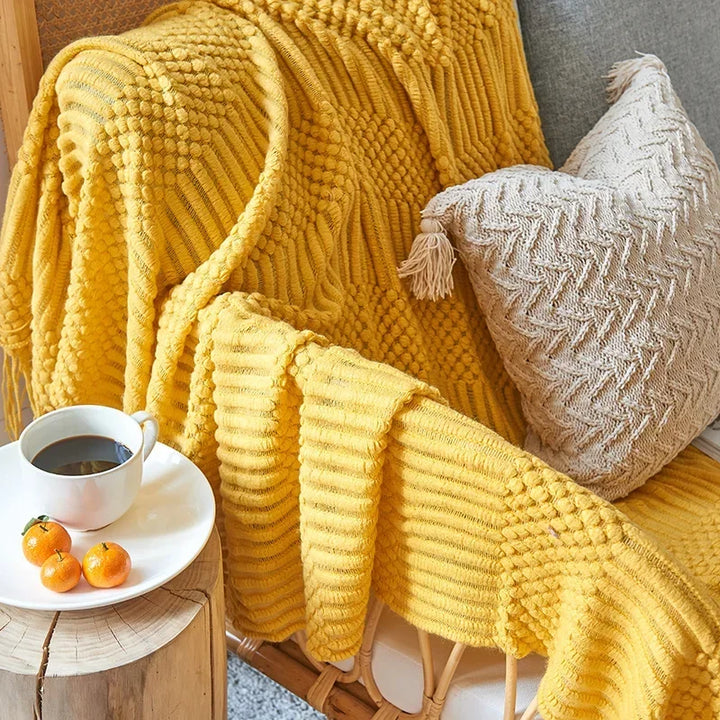 Nordisk stil Dick stickad filt