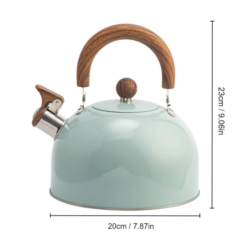 1 styck 2.5/3 l liter vattenkokare gjord av rostfritt stål, tjockväggig vattenkokare, gas induktionsspis, universell vattenkokare, vattenkokare