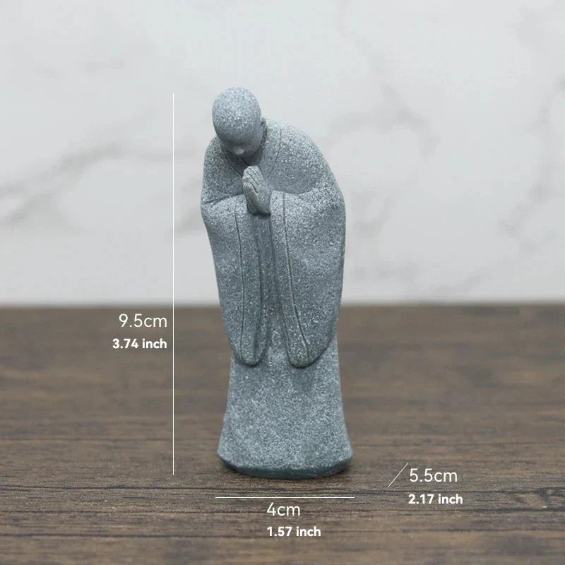 Buddha Stenstaty Liten Buddhastaty Tibbetska Buddhism Figurer Zen Trädgårds Ornament Meditation Hem Akvarium Dekoration