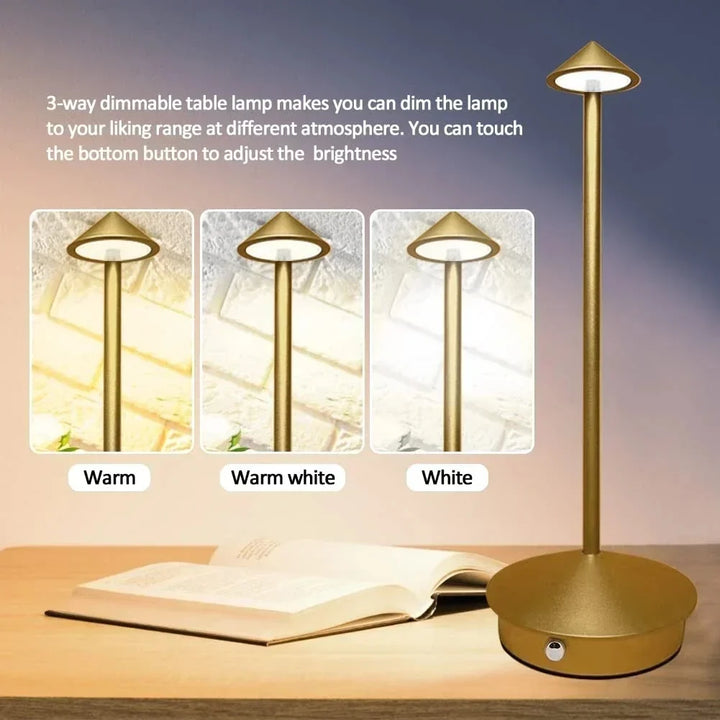 Uppladdningsbar Bordslampa Kreativ Matsal Touch Led Hotell Bar Kaffe Pina Pro Bordslampa Dekorativ Skrivbordslampa