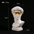 Europeisk Heminredning David Huvud Resin Statyer Statyer Heminredning Modern Abstrakt Konst Byst Skulptur Konst Skiss Övning
