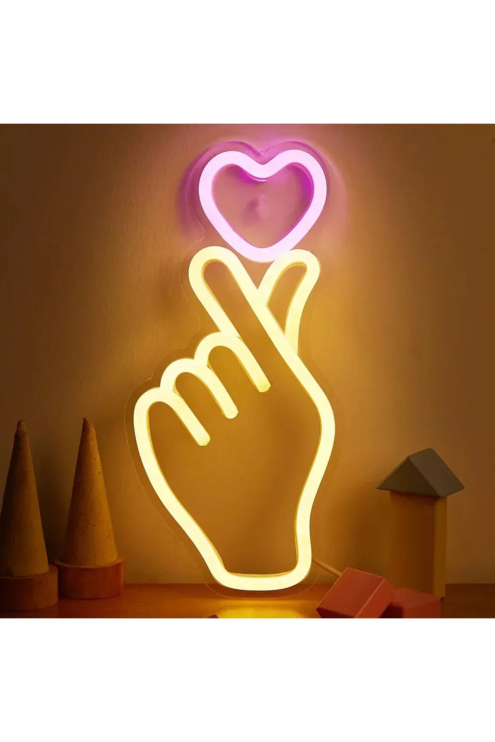 Hand Hjärta LED Neon