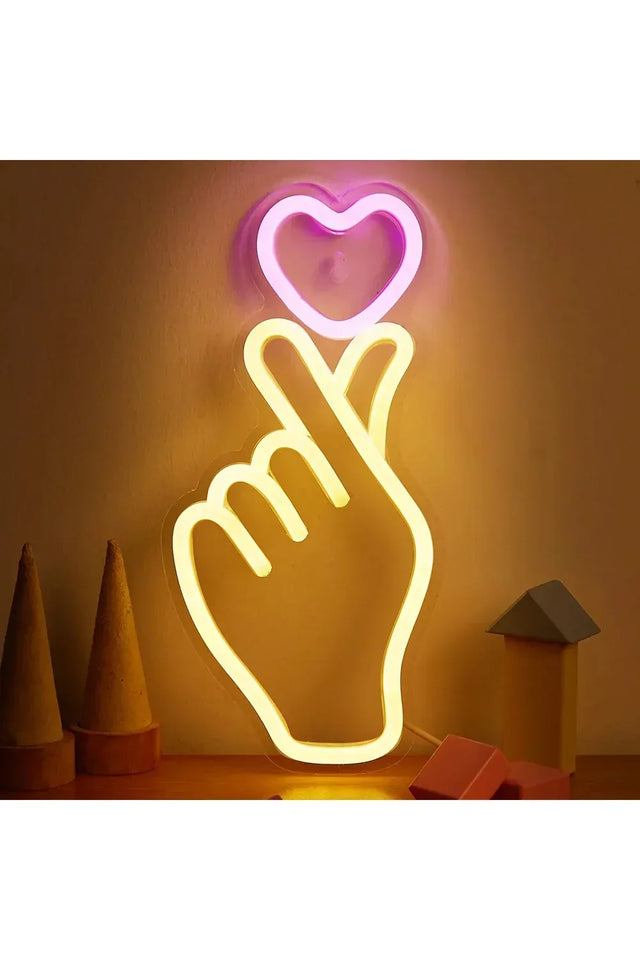 Hand Hjärta LED Neon