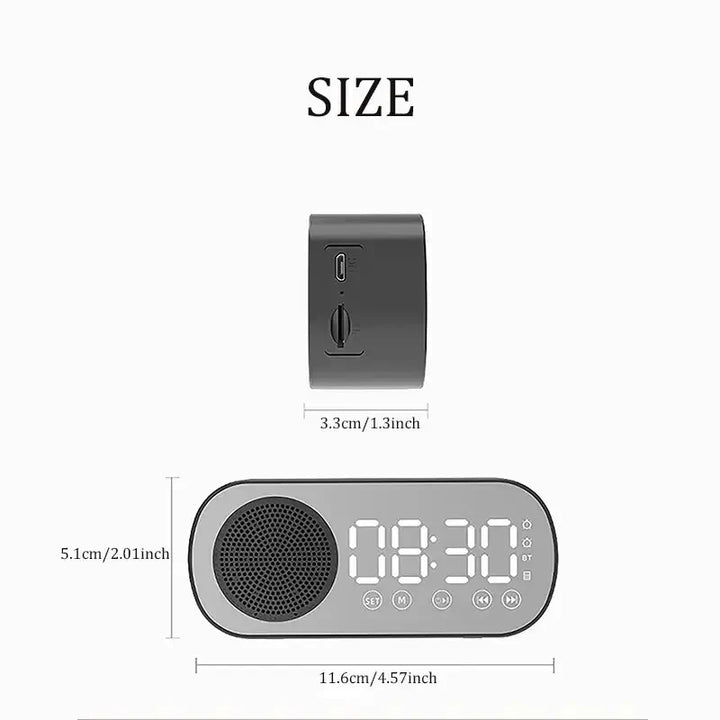 Digital väckarklocka med Bluetooth-högtalare och FM-radio