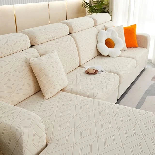 SlipBliss - Elegant Jacquard Non-Slip Sofföverdrag