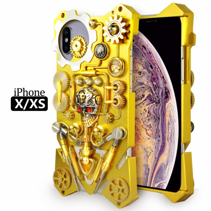 Mechanic Skull Cyberpunk Stil iPhone Fodral