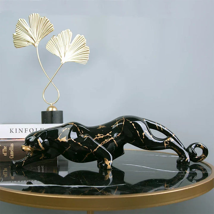 Elegant Jaguar Stenskulptör