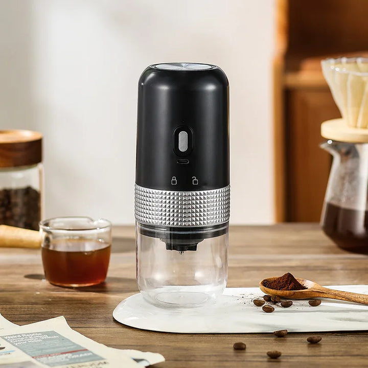 Elektrisk Kaffekvarn Typ C USB-laddning Professionell Keramisk Malningskärna Kaffebönor Kvarn Bärbar Kaffemaskinstillbehör