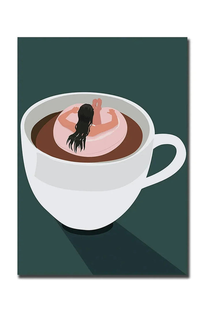 God Morgon Kaffe Canvas Poster