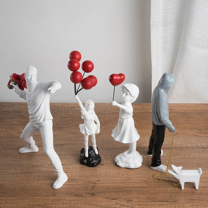 Banksy-inspirerad skulpturkollektion