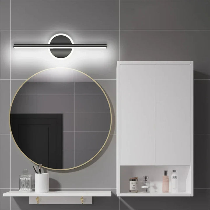 LED Vägglampa LineaLux | Svart &amp; Guld | 40/60/80 cm | Varm, Kall &amp; Tre-färgs Ljus | Modern Spegel &amp; Väggbelysning