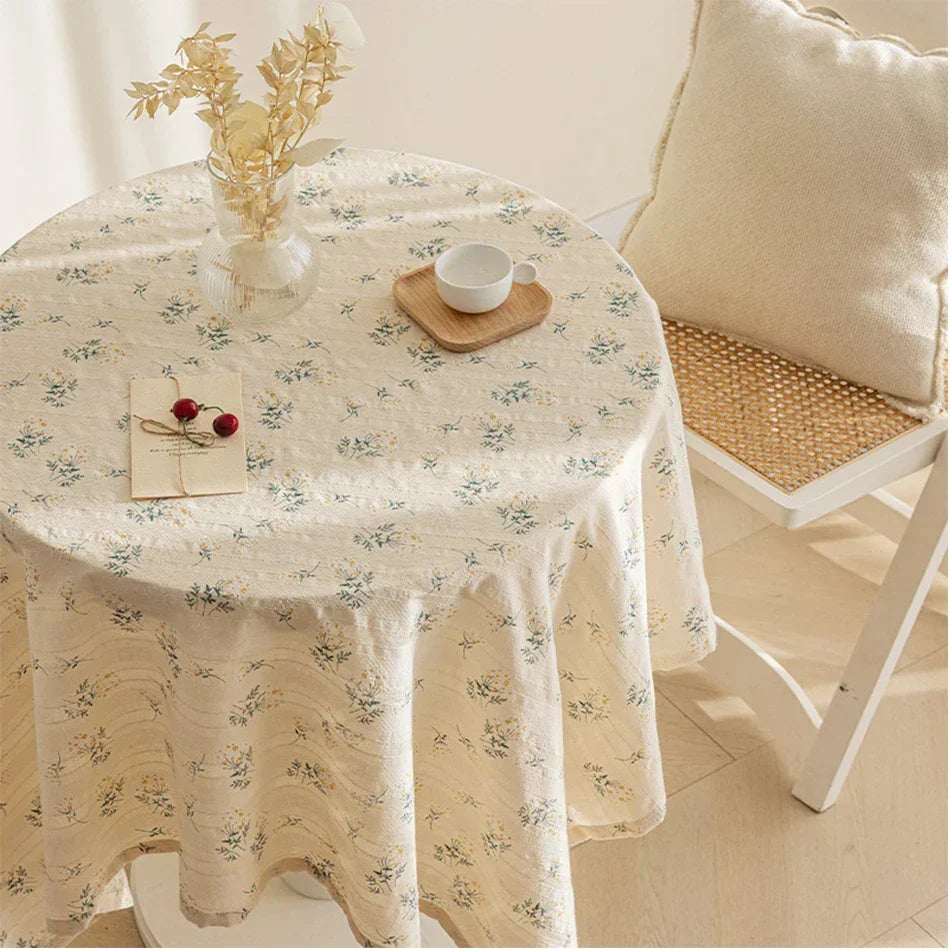 Blommig duk