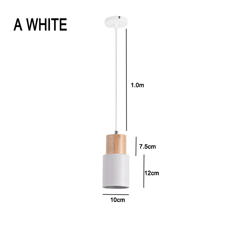 Nordiska LED-hänglampor i metall och trä - Moderna hängande lampor för matsal och kök