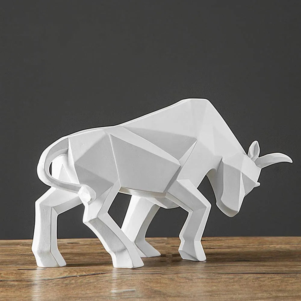 YuryFvna Modern Geometrisk Tjurar Staty, Ornament, Café, Tjurar Skulpturer, Djurfigurer, Abstrakt Hotell Hem Dekoration