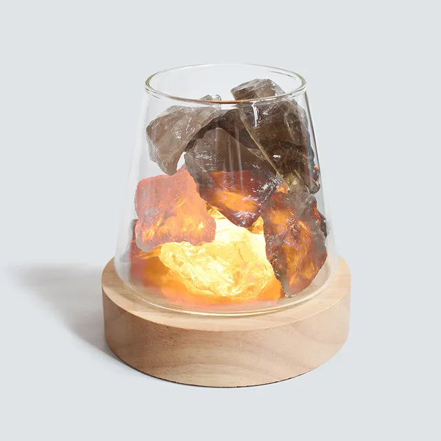 Himalaya Saltlampa - Kristall Nattlampa &amp; Aromaterapidiffuser