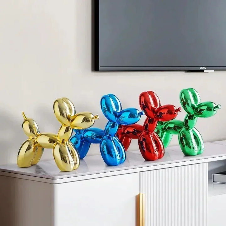 Nordisk Ballonghund Skulptur Resin Djur Ornament Konst Skulpturer och Figurer Hantverk Heminredning Rum Skrivbordsaccessoarer