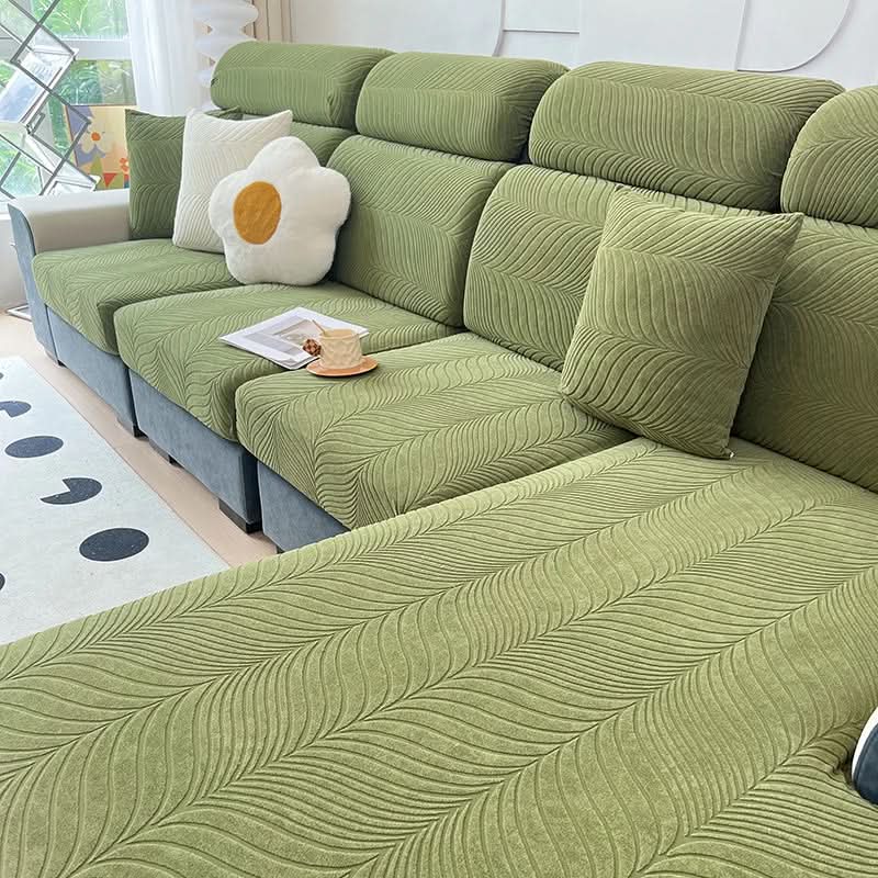PlushSecure - Elegant Jacquard Sofföverdrag för Halkfri Komfort