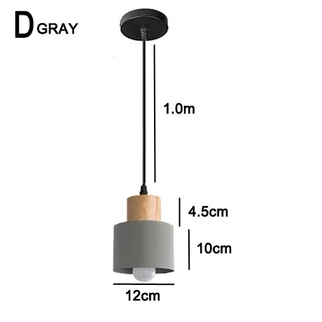 Nordiska LED-hänglampor i metall och trä - Moderna hängande lampor för matsal och kök