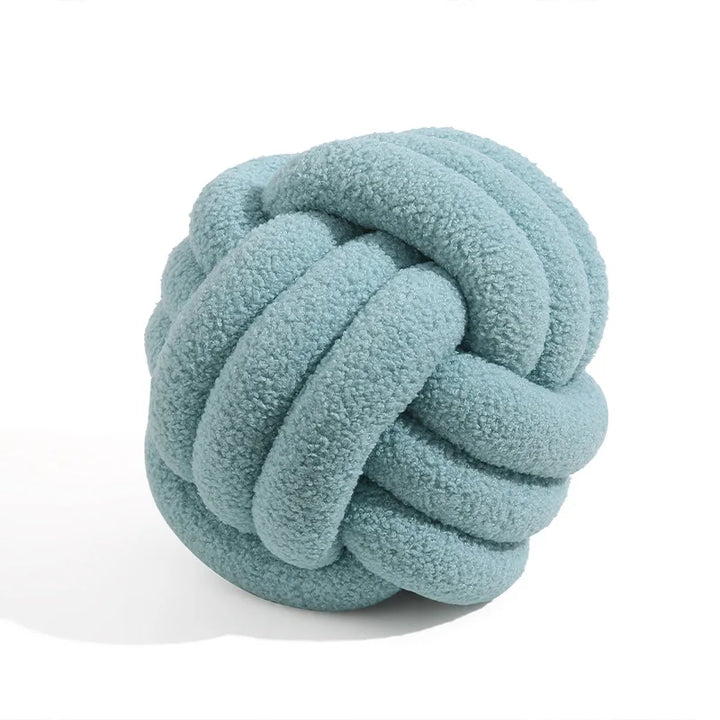 Kasta Kudde - Mysig - Handknuten Boll - Fårskinn