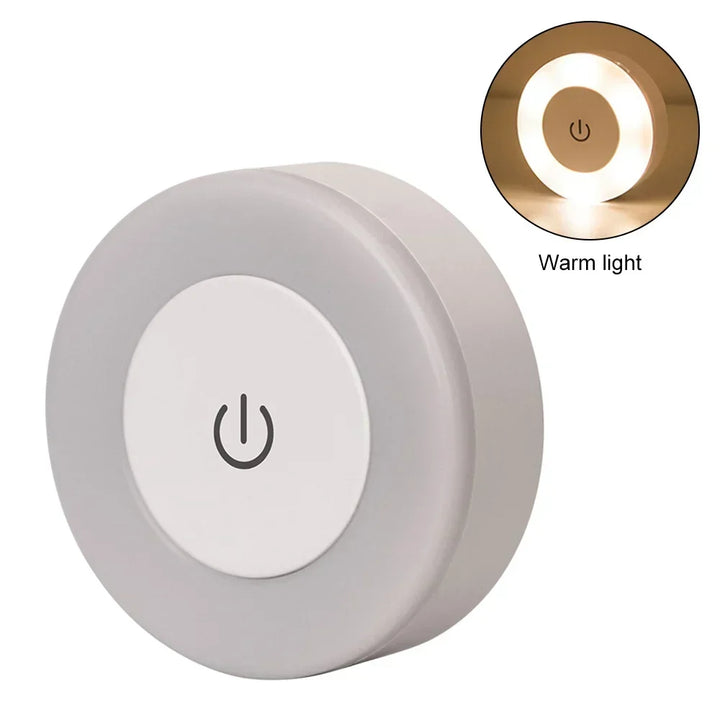 LUMORA Touch LED Nattlampa | USB Uppladdningsbar | Magnetisk &amp; Steglös Dämpning | Varm &amp; Kall Ljus