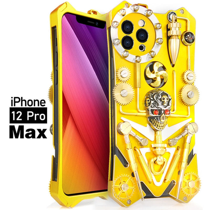 Mechanic Skull Cyberpunk Stil iPhone-fodral