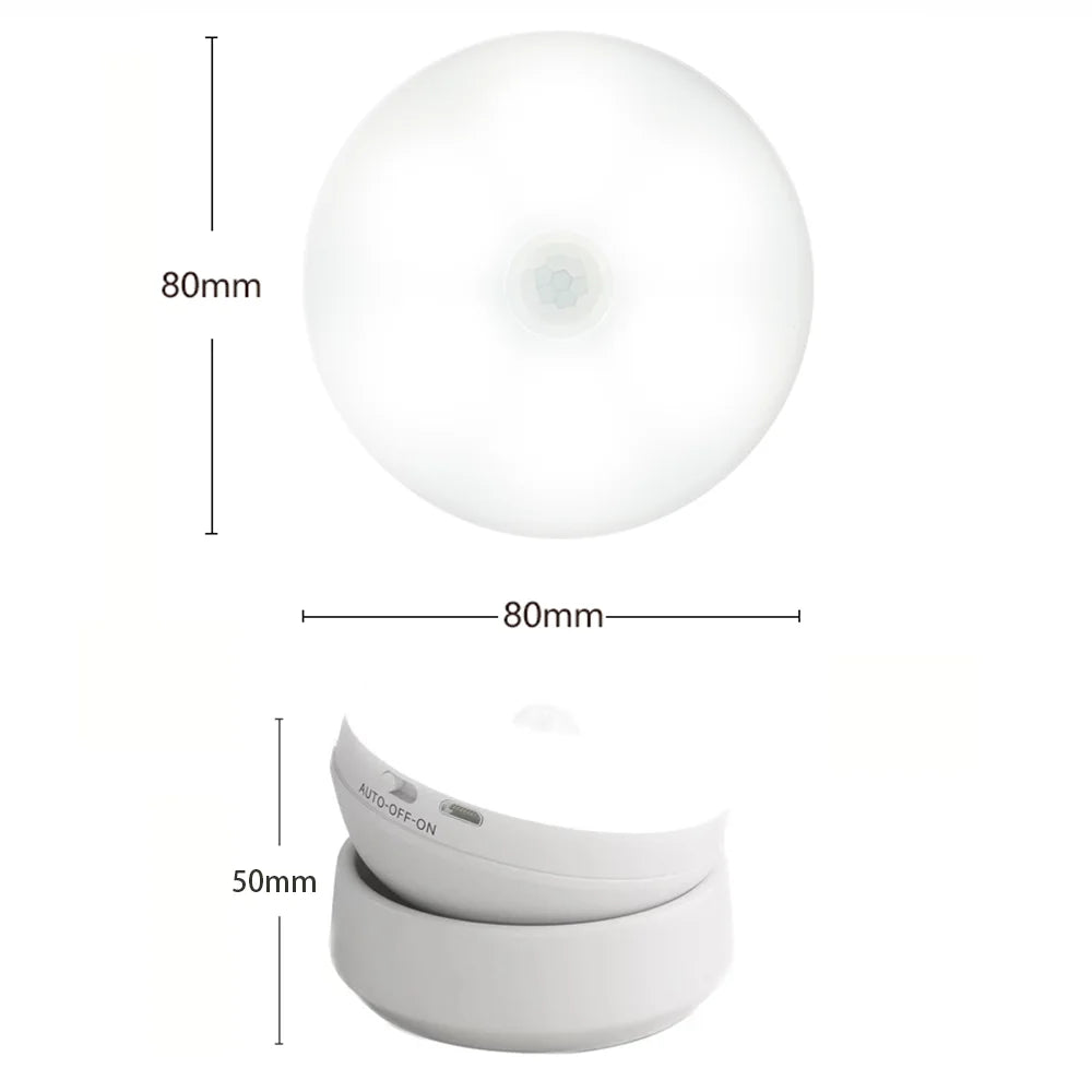 LumiFlex360 LED Nattlampa | Rörelsesensor | 360° Rotera | Uppladdningsbar | Magnetisk &amp; Trådlös