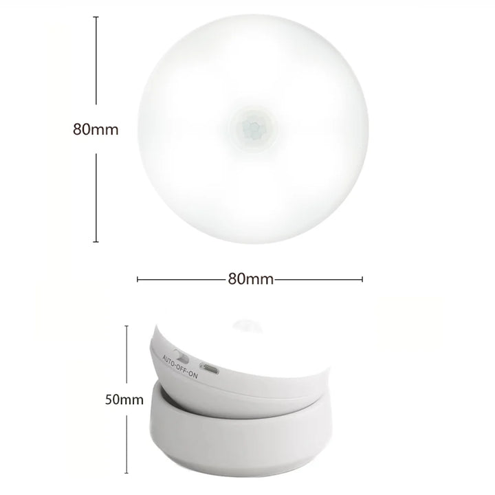LumiFlex360 LED Nattlampa | Rörelsesensor | 360° Rotera | Uppladdningsbar | Magnetisk &amp; Trådlös