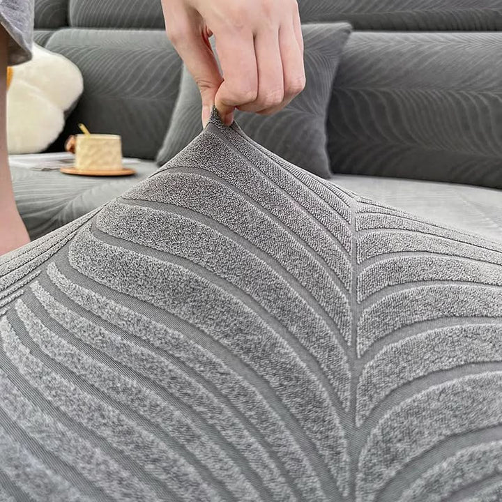 PlushSecure - Elegant Jacquard Sofföverdrag för Halkfri Komfort