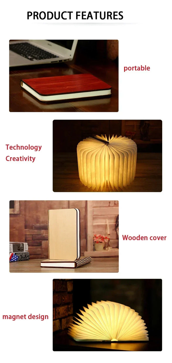 Kreativ Bok LED Nattlampa