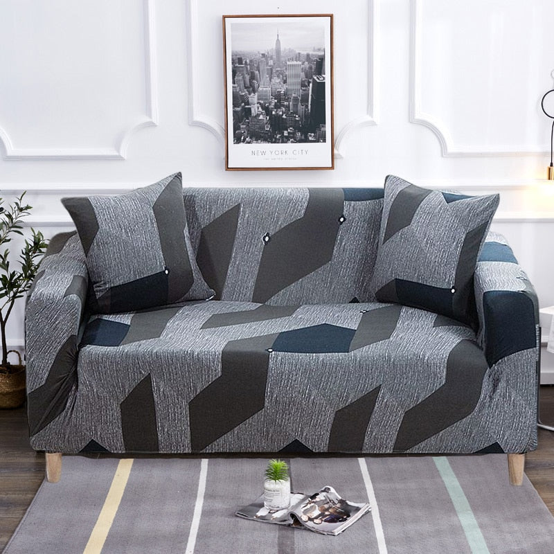 Modern halkfri färgglad elastisk sofföverdrag