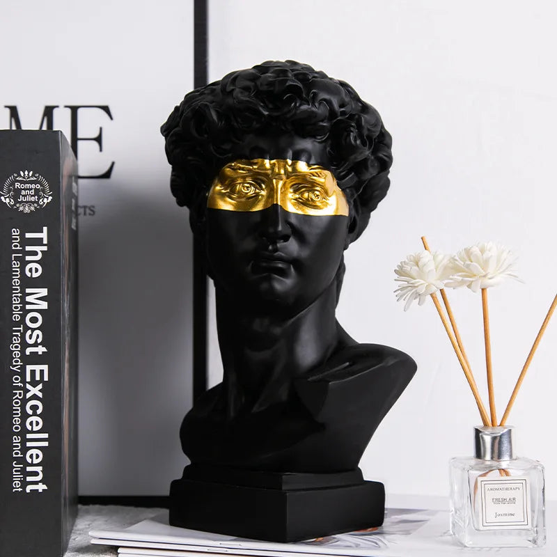 Europeisk Heminredning David Huvud Resin Statyer Statyer Heminredning Modern Abstrakt Konst Byst Skulptur Konst Skiss Övning