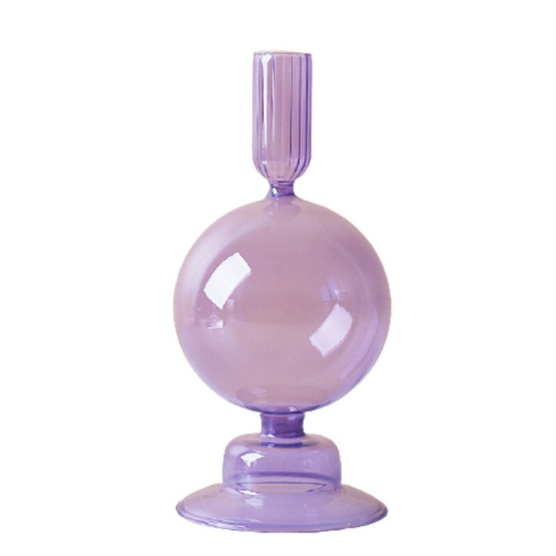 Lila Ljusstake i Glas