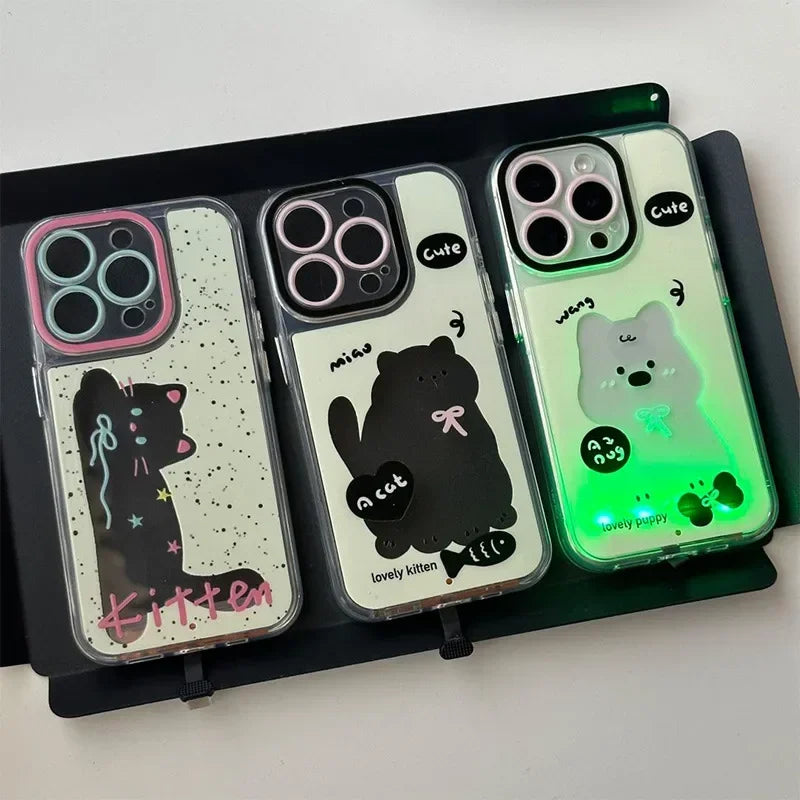 Glödande Valp Ljusande iPhone-fodral