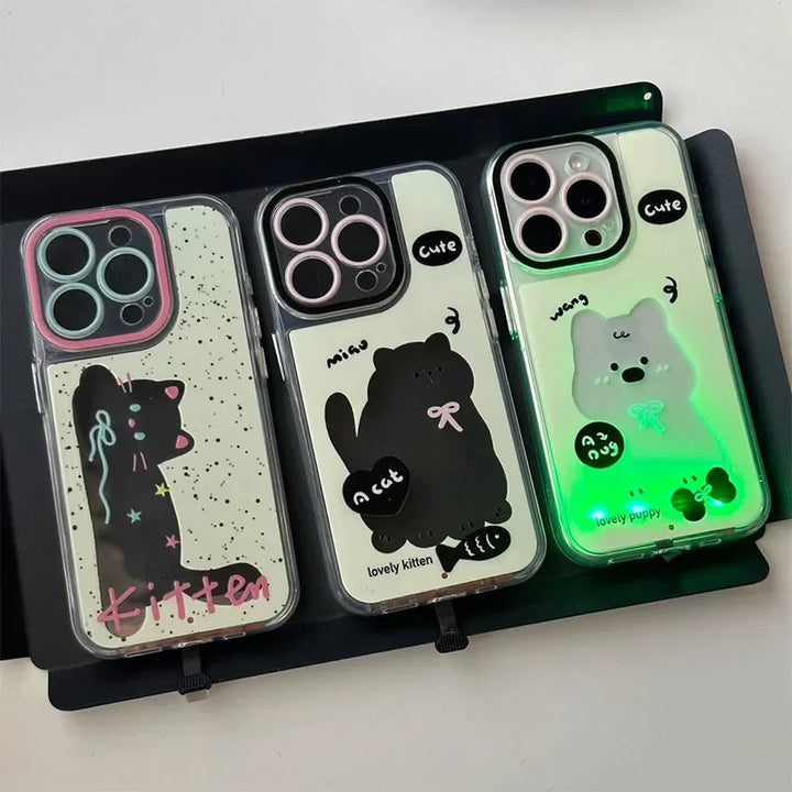Glödande Valp Ljusande iPhone-fodral