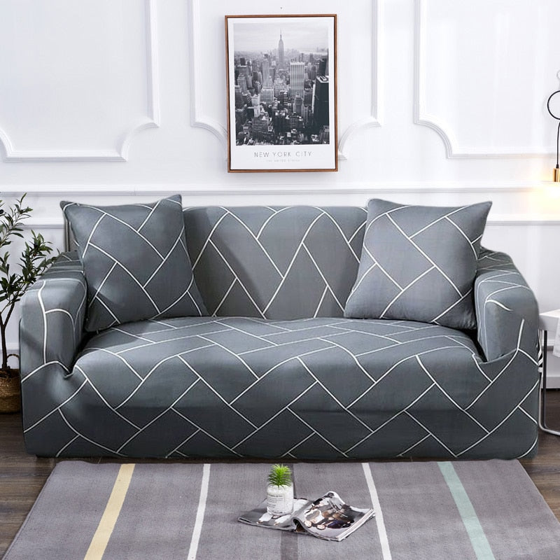 Modern halkfri färgglad elastisk sofföverdrag