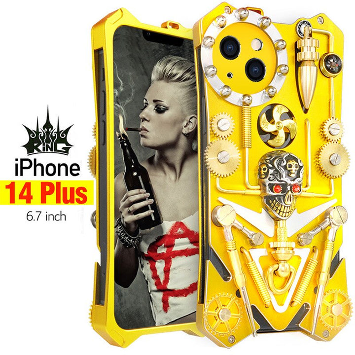Mechanic Skull Cyberpunk Stil iPhone-fodral