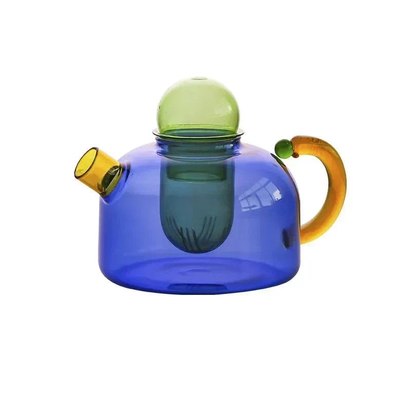 Kontrastfärgad Glas Te-set