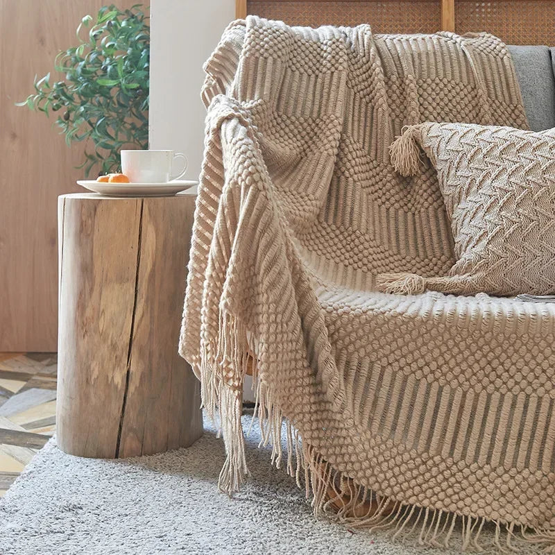 Nordisk stil Dick stickad filt