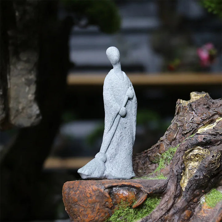 Buddha Stenstaty Liten Buddhastaty Tibbetska Buddhism Figurer Zen Trädgårds Ornament Meditation Hem Akvarium Dekoration