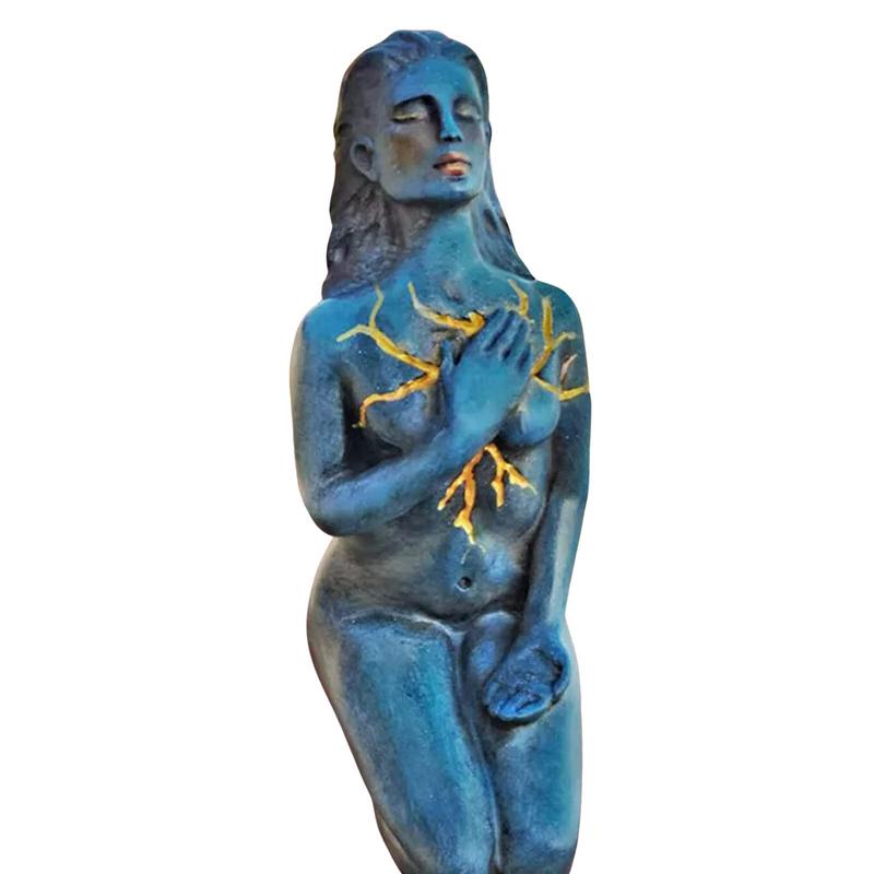 Helande Gudinna Skulptur: Resin abstrakt