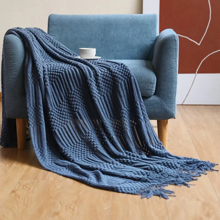 Nordisk stil Dick stickad filt