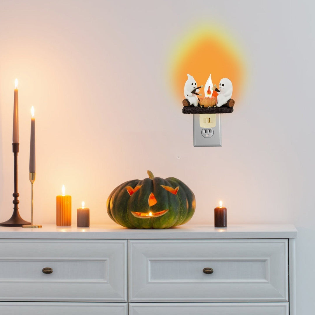 Spökljus med fladdrande nattlampa ️‍