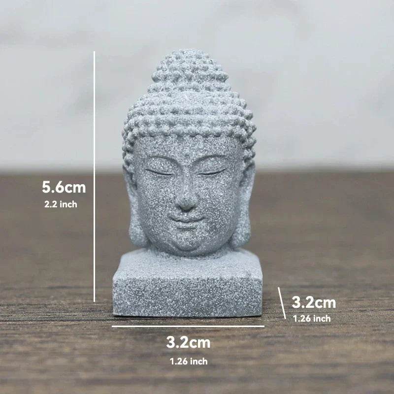 Buddha Stenstaty Liten Buddhastaty Tibbetska Buddhism Figurer Zen Trädgårds Ornament Meditation Hem Akvarium Dekoration
