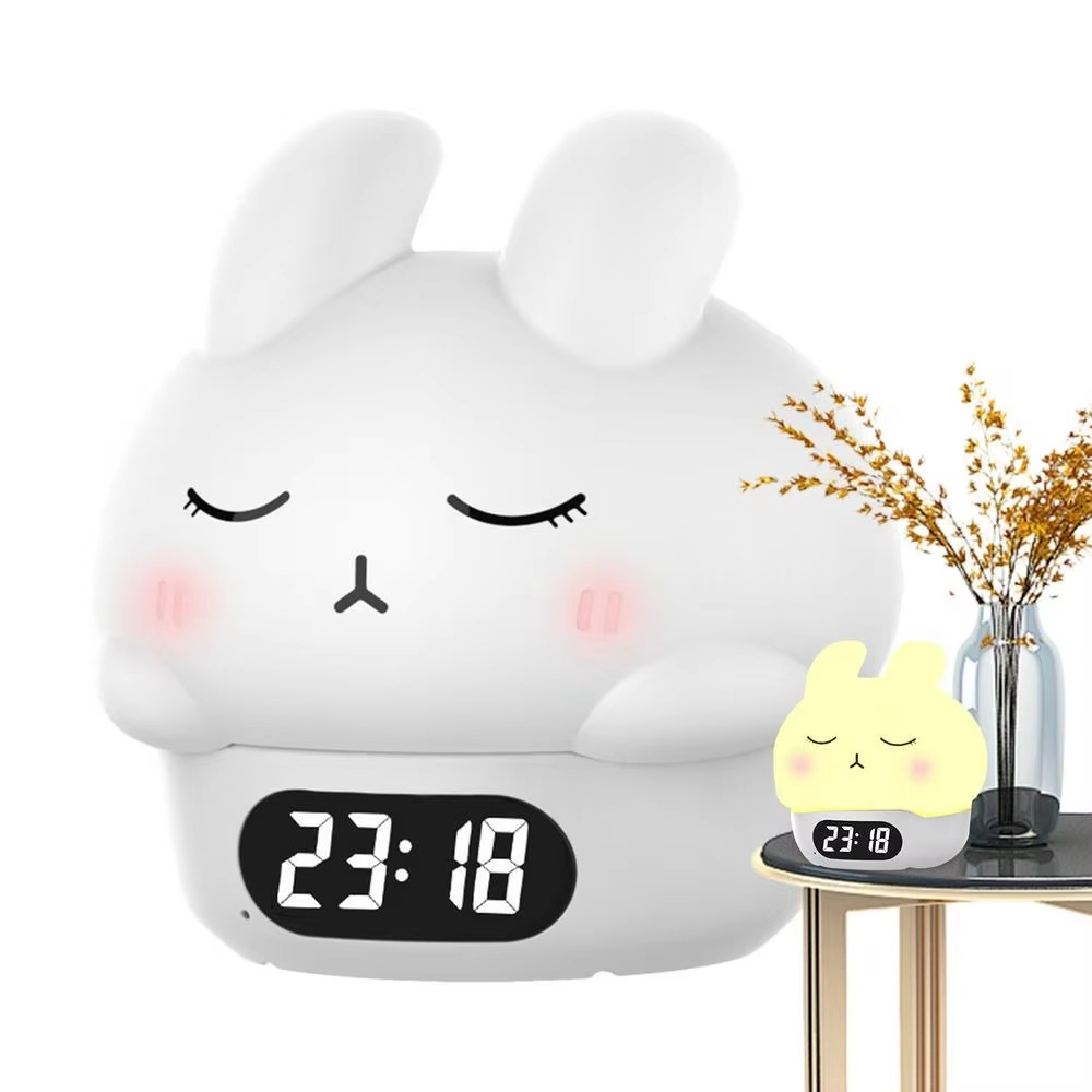 Bunny Digital Alarmklocka med Sömntränare och Nattlampa