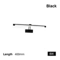 80-100cm LED vägglampa - Modern svart/silver vägglampa för badrummet, internt monterad bildlampa
