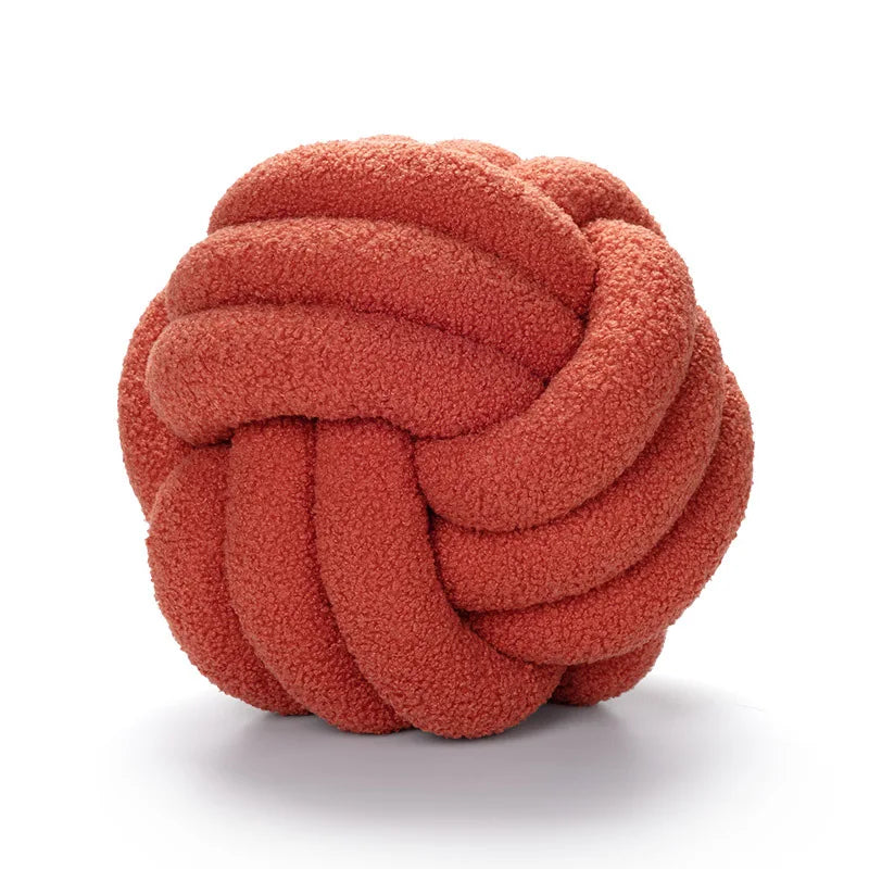 Kastkudde - Mysig - Handknuten Boll - Fårskinn